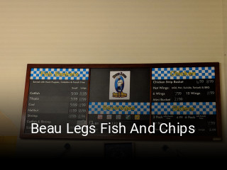 Beau Legs Fish And Chips open hours