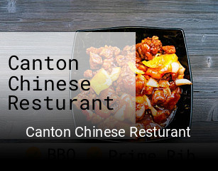 Canton Chinese Resturant open hours