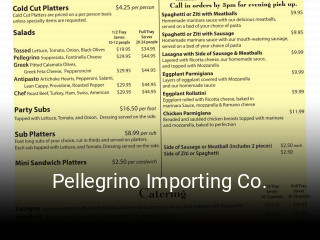 Pellegrino Importing Co. open hours