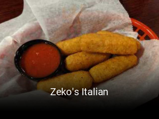 Zeko's Italian opening hours