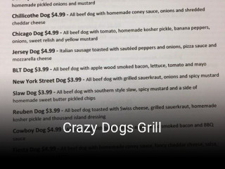 Crazy Dogs Grill open hours