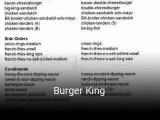 Burger King opening hours