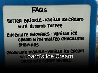 Loard's Ice Cream opening hours