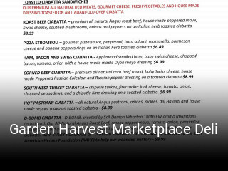 Garden Harvest Marketplace Deli open hours