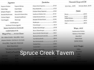 Spruce Creek Tavern open hours