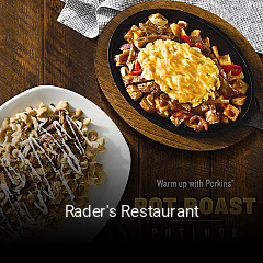 Rader's Restaurant open hours