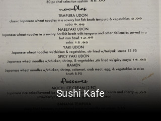 Sushi Kafe open hours