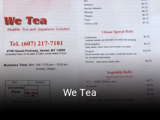 We Tea open hours