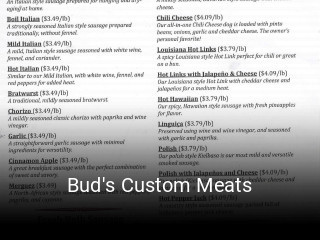 Bud's Custom Meats opening hours