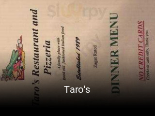 Taro's open hours