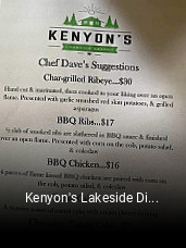 Kenyon's Lakeside Dining Rst opening hours