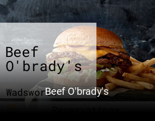 Beef O'brady's open hours