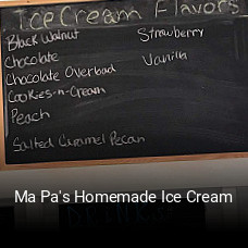 Ma Pa's Homemade Ice Cream open hours