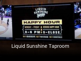 Liquid Sunshine Taproom opening hours