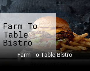 Farm To Table Bistro open hours