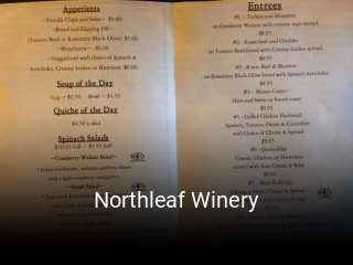 Northleaf Winery open hours