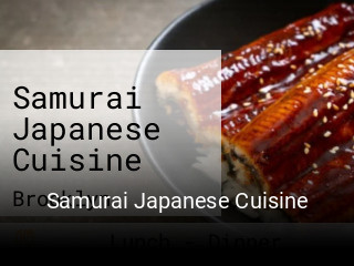 Samurai Japanese Cuisine open hours