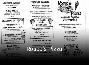 Rosco's Pizza opening hours