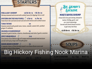 Big Hickory Fishing Nook Marina open hours