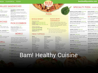 Bam! Healthy Cuisine open hours