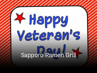 Sapporo Ramen Grill opening hours