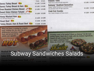 Subway Sandwiches Salads opening hours