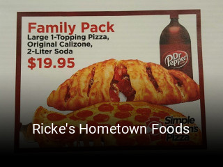 Ricke's Hometown Foods open hours