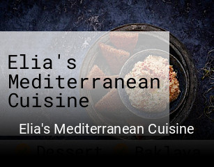 Elia's Mediterranean Cuisine open hours