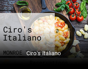 Ciro's Italiano open hours