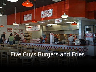 Five Guys Burgers and Fries opening hours