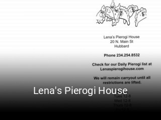 Lena's Pierogi House opening hours