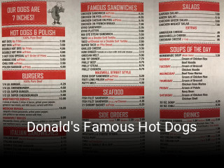 Donald's Famous Hot Dogs opening hours