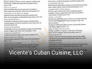 Vicente's Cuban Cuisine, LLC open hours