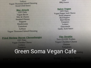 Green Soma Vegan Cafe opening hours