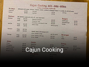 Cajun Cooking open hours