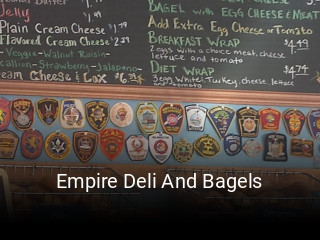 Empire Deli And Bagels opening hours