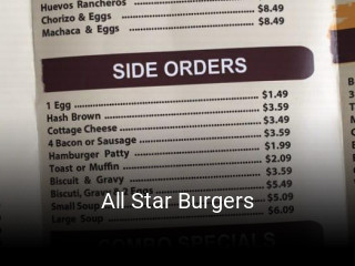 All Star Burgers open hours