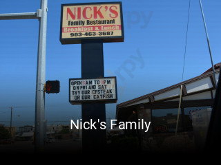 Nick's Family open hours