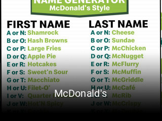 McDonald's opening hours