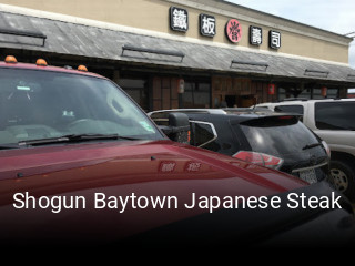 Shogun Baytown Japanese Steak open hours