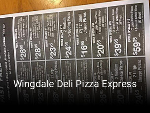 Wingdale Deli Pizza Express opening hours