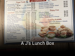 A J's Lunch Box open hours