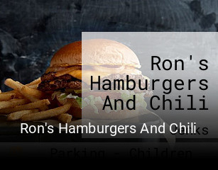 Ron's Hamburgers And Chili opening hours