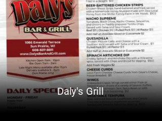 Daly's Grill opening hours