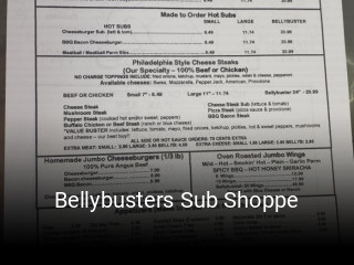 Bellybusters Sub Shoppe opening hours