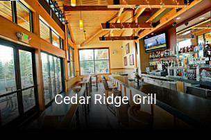 Cedar Ridge Grill open hours