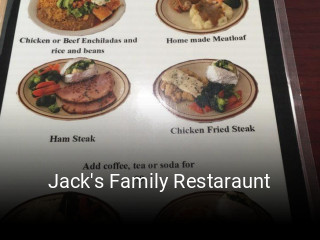 Jack's Family Restaraunt opening hours