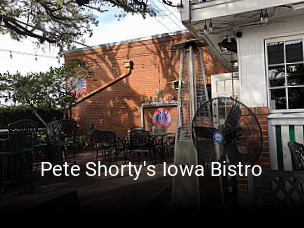 Pete Shorty's Iowa Bistro opening hours