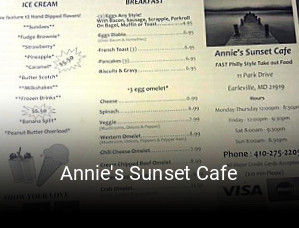 Annie's Sunset Cafe open hours