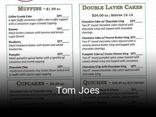 Tom Joes opening hours